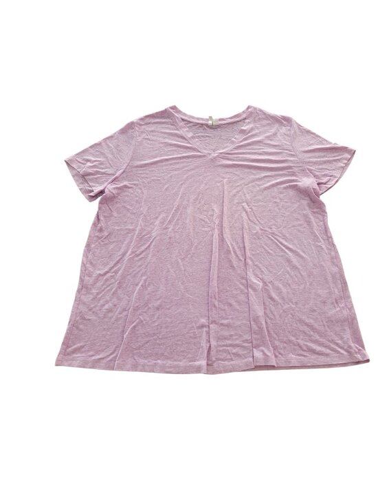 Cato Tops - Cato Pink V Neck Short Sleeve Lightweight T Shirt